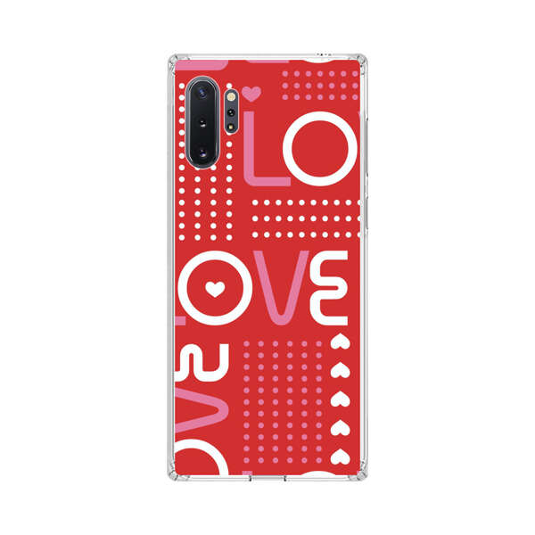 Red Love Typography Pattern Samsung Galaxy Note10 Plus Case