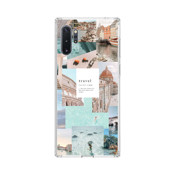 Travel Scenic Collage with Landmarks and Coastline Samsung Galaxy Note10 Plus Case