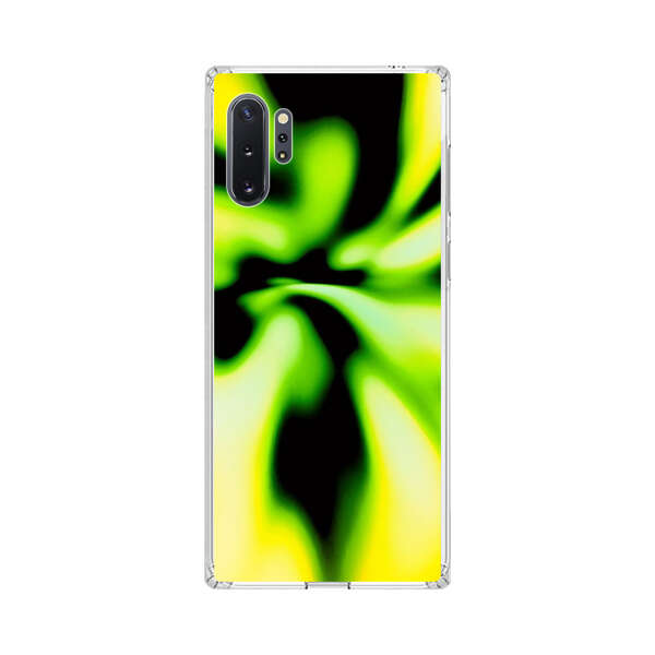 Vibrant Abstract Green and Yellow Swirl Samsung Galaxy Note10 Plus Case