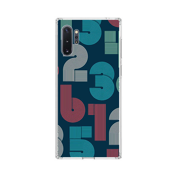 Vibrant Seamless Pattern of Colorful Stylized Numbers Samsung Galaxy Note10 Plus Case
