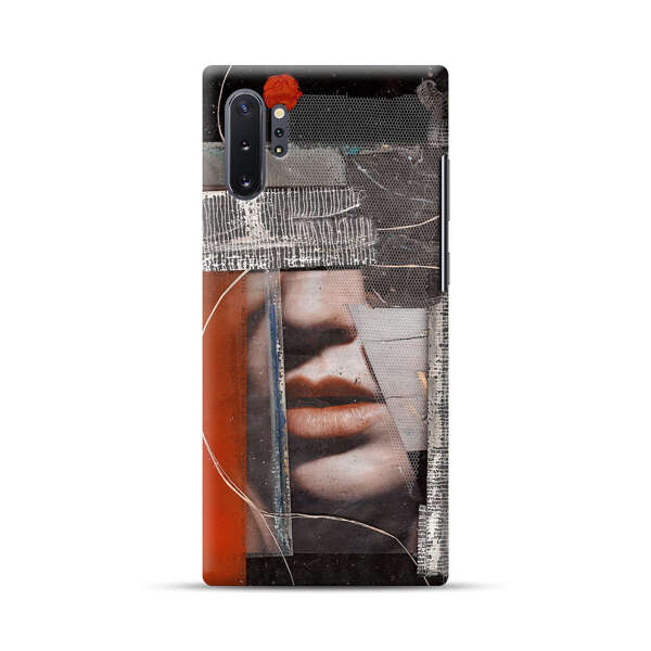 Abstract Collage Close Up Face Samsung Galaxy Note10 Plus Hard Case