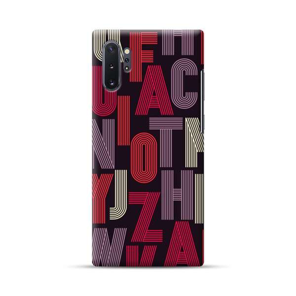Abstract Letters Pattern Samsung Galaxy Note10 Plus Hard Case