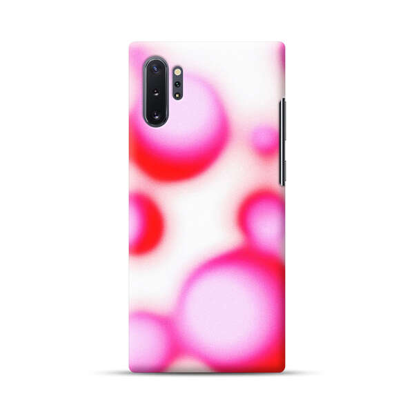 Abstract Pink and Red Blurry Circles Samsung Galaxy Note10 Plus Hard Case