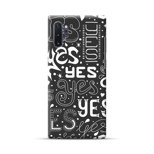 Bold Playful Typography Yes Pattern Samsung Galaxy Note10 Plus Hard Case