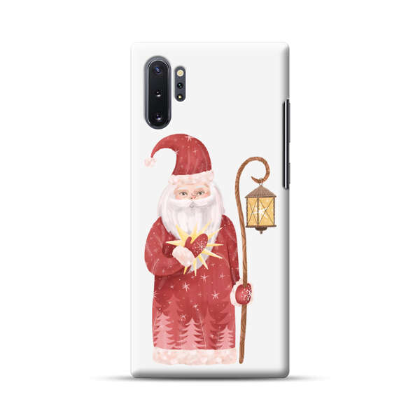 Charming Santa Claus Holding Glowing Heart and Lantern Samsung Galaxy Note10 Plus Hard Case