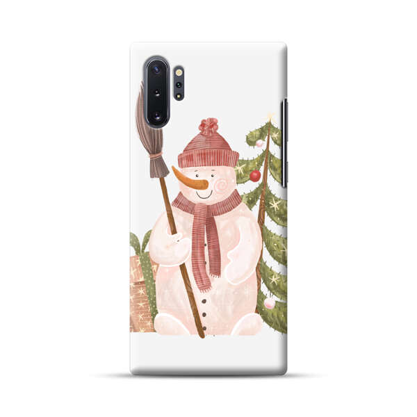 Charming Winter Snowman Illustration Samsung Galaxy Note10 Plus Hard Case