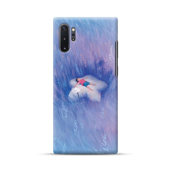 Child Relaxing in Dreamy Field Samsung Galaxy Note10 Plus Hard Case