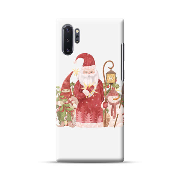 Christmas Santa Elf Snowman Festive Illustration Samsung Galaxy Note10 Plus Hard Case