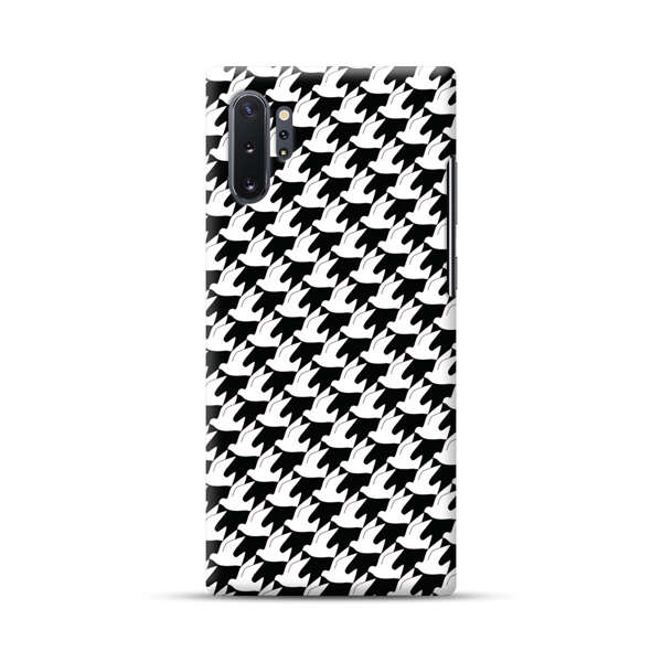 Classic Black and White Houndstooth Pattern Samsung Galaxy Note10 Plus Hard Case
