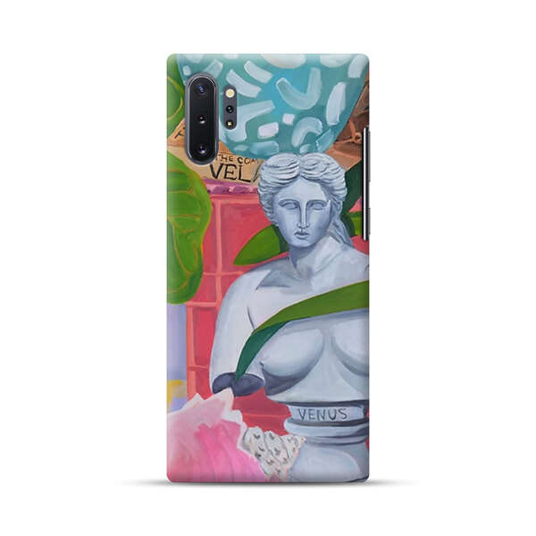 Classical Venus Bust with Green Leaves and Vibrant Vases Samsung Galaxy Note10 Plus Hard Case