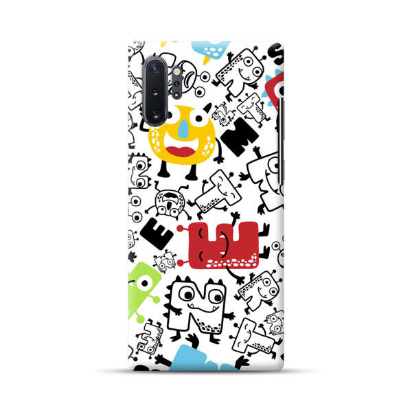 Colorful Cartoon Monsters Letters Pattern Samsung Galaxy Note10 Plus Hard Case