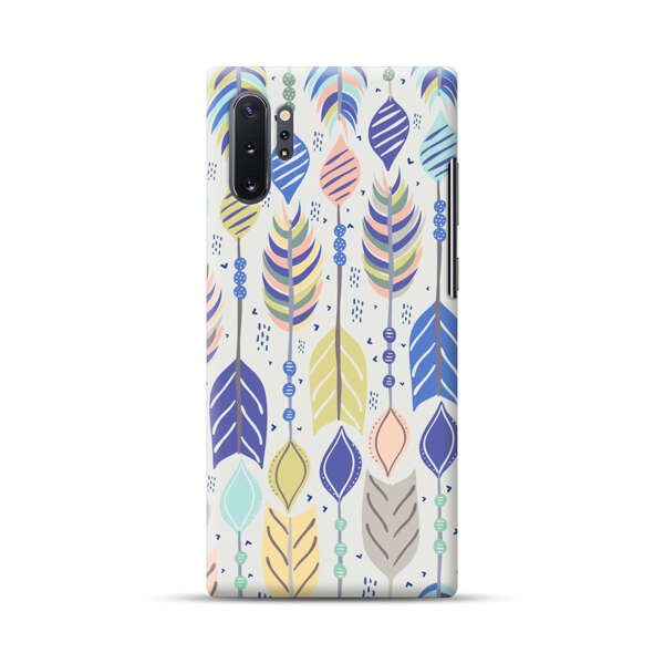 Colorful Feathers Pattern Pastel Samsung Galaxy Note10 Plus Hard Case