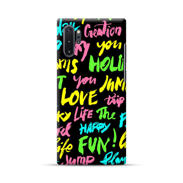 Colorful Positive Motivational Words Pattern Samsung Galaxy Note10 Plus Hard Case