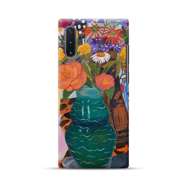 Colorful Still Life with Flower Vases and Shell Samsung Galaxy Note10 Plus Hard Case
