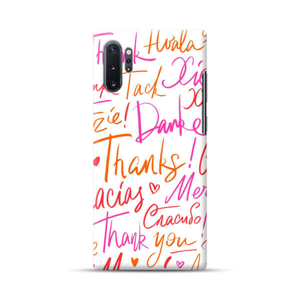 Colorful Thank You Multilingual Pattern Samsung Galaxy Note10 Plus Hard Case