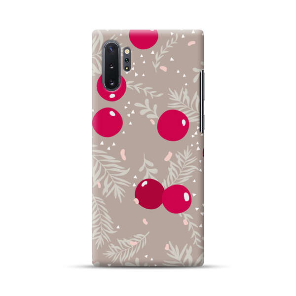 Cranberries and pine branches holiday pattern Samsung Galaxy Note10 Plus Hard Case