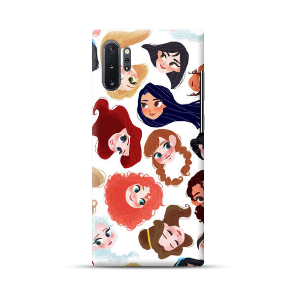 Diverse Animated Girl Faces Samsung Galaxy Note10 Plus Hard Case