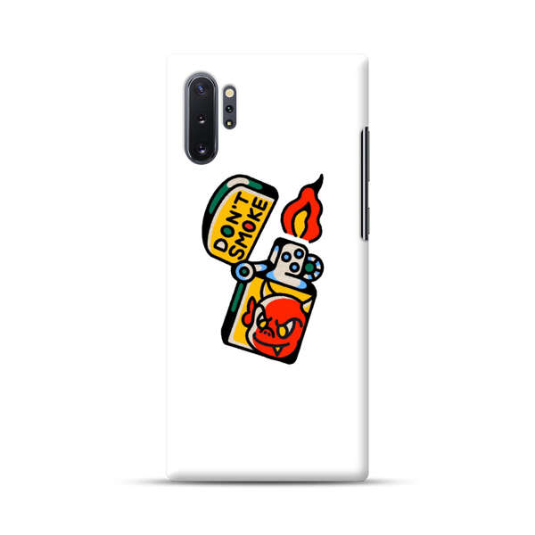 Don't Smoke Vintage Lighter with Devil Face Samsung Galaxy Note10 Plus Hard Case