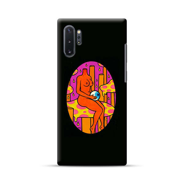 Faceless Nude Figure Holding Sphere Abstract Art Samsung Galaxy Note10 Plus Hard Case