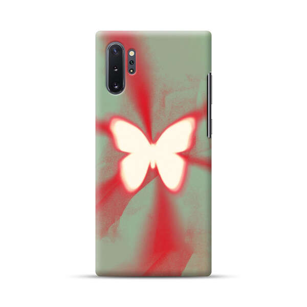 Glowing White Butterfly Abstract Radiant Design Samsung Galaxy Note10 Plus Hard Case