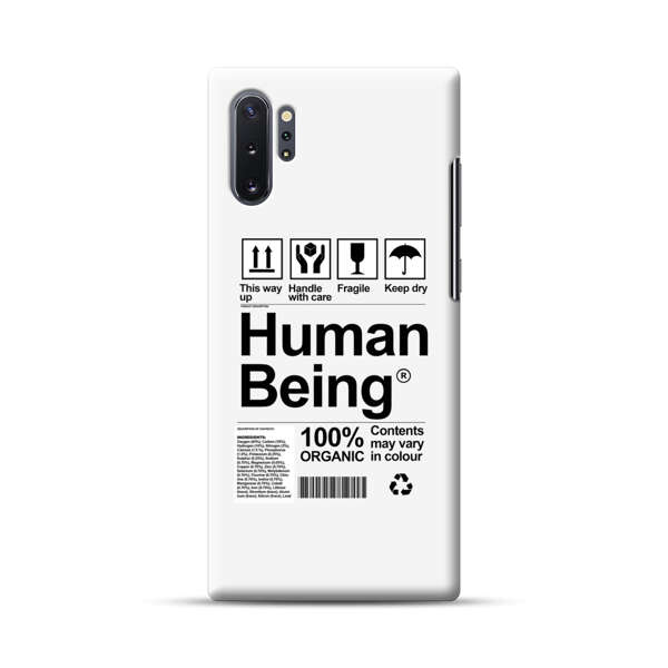 Human Being Fragile Label Design Samsung Galaxy Note10 Plus Hard Case