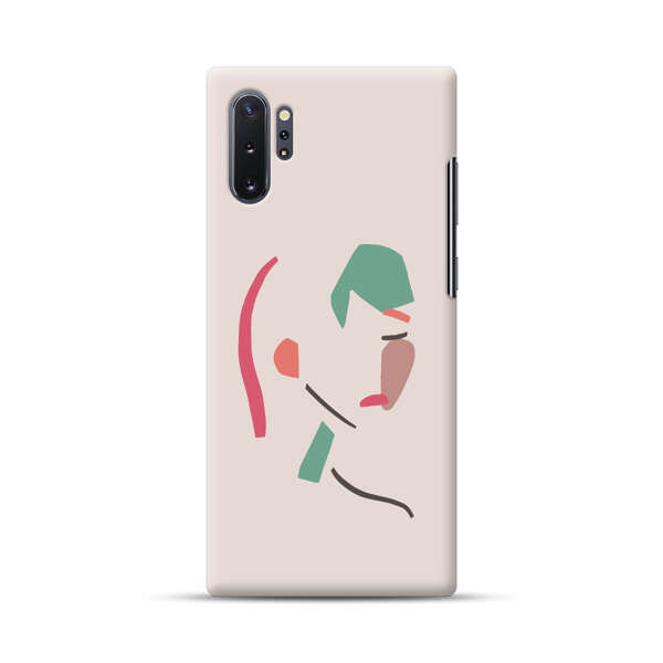 Minimalist Abstract Line Art Woman Face Samsung Galaxy Note10 Plus Hard Case