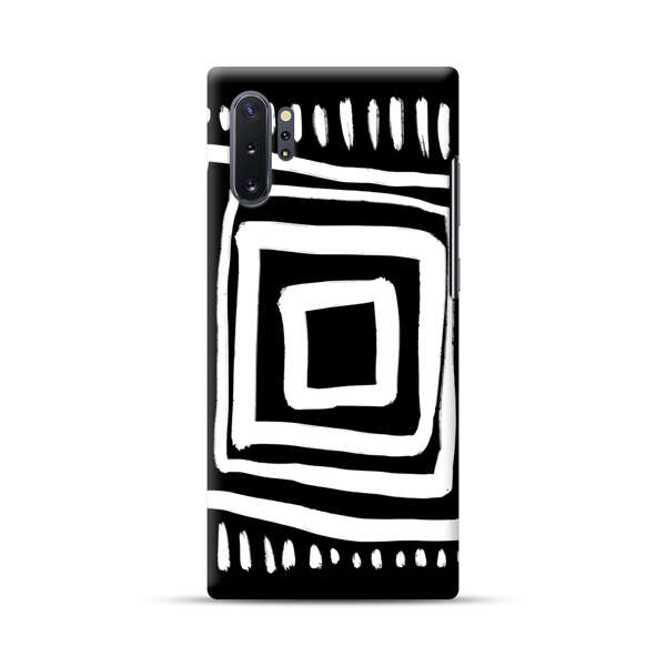 Minimalist Geometric Black and White Design Samsung Galaxy Note10 Plus Hard Case