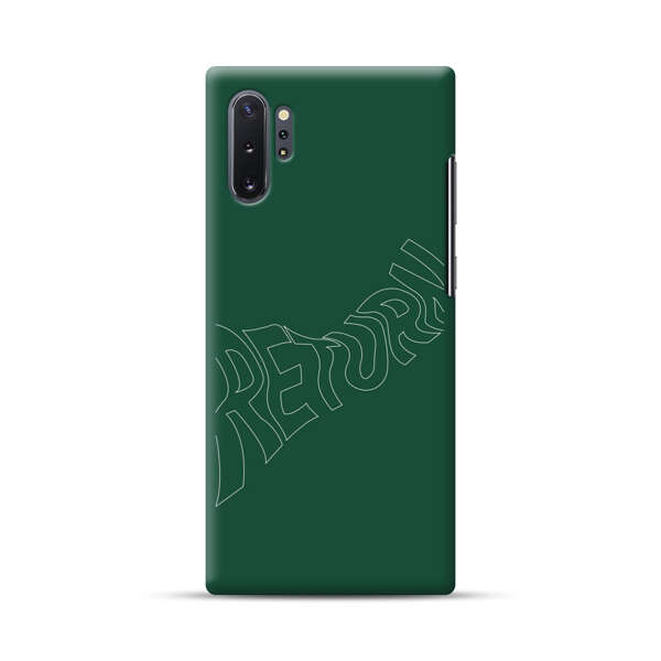 Minimalist Green Wavy Return Text Samsung Galaxy Note10 Plus Hard Case