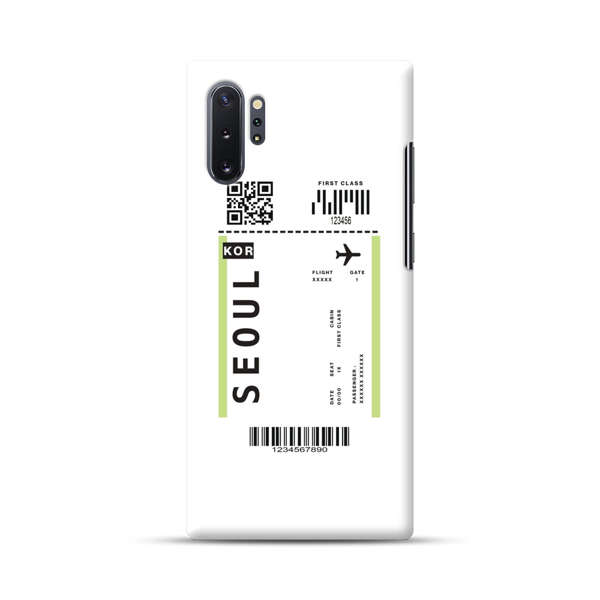 Minimalist Seoul Boarding Pass Samsung Galaxy Note10 Plus Hard Case