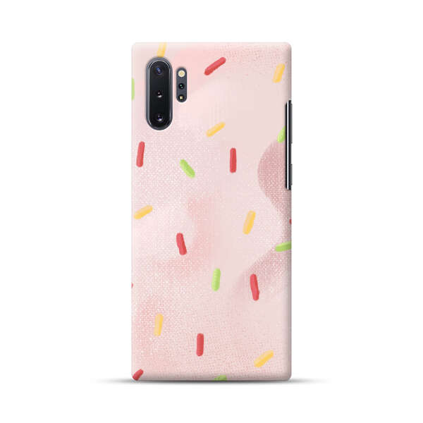 Pastel Pink Sprinkles Pattern Samsung Galaxy Note10 Plus Hard Case