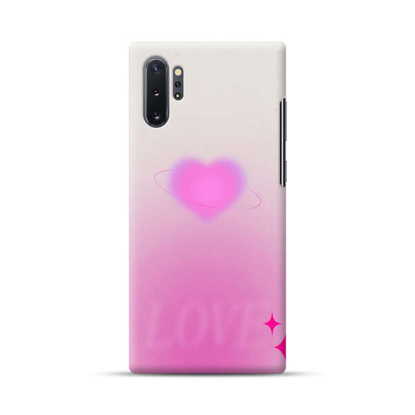Pink Glowing Heart Love Sparkle Samsung Galaxy Note10 Plus Hard Case