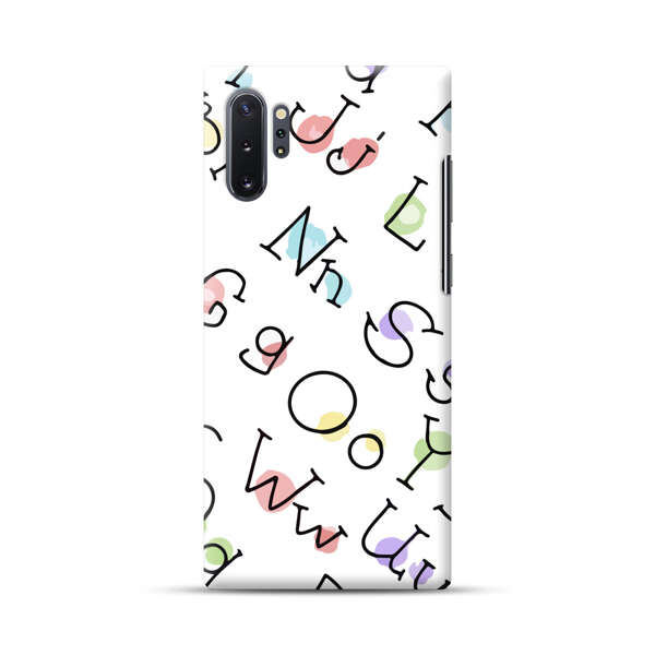 Playful Alphabet Pattern with Colorful Letters Samsung Galaxy Note10 Plus Hard Case