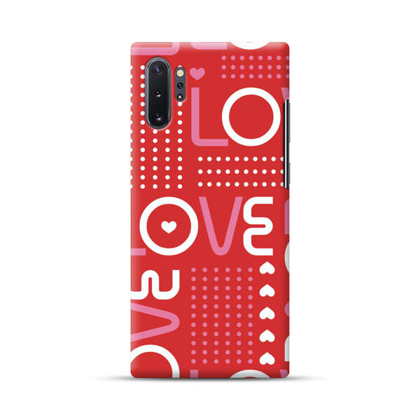 Red Love Typography Pattern Samsung Galaxy Note10 Plus Hard Case