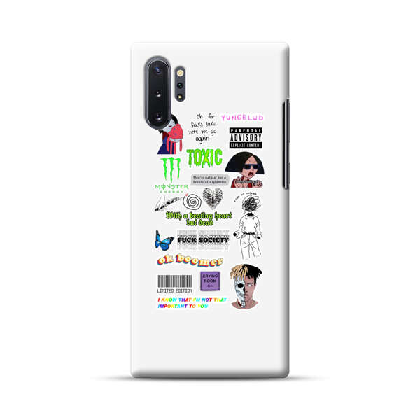Sticker Collage Edgy Expressive Pop Culture Samsung Galaxy Note10 Plus Hard Case