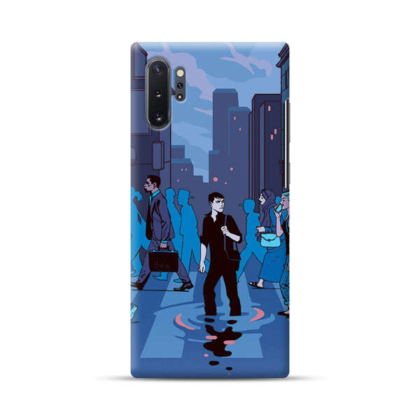Urban Lonely Person Crosswalk Samsung Galaxy Note10 Plus Hard Case