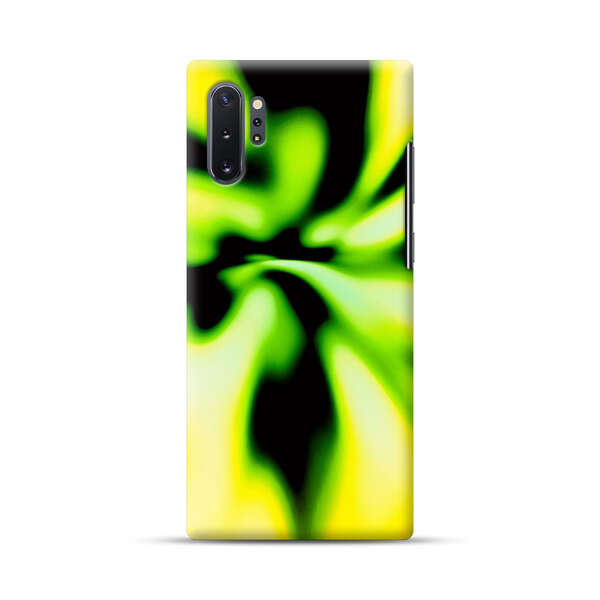 Vibrant Abstract Green and Yellow Swirl Samsung Galaxy Note10 Plus Hard Case