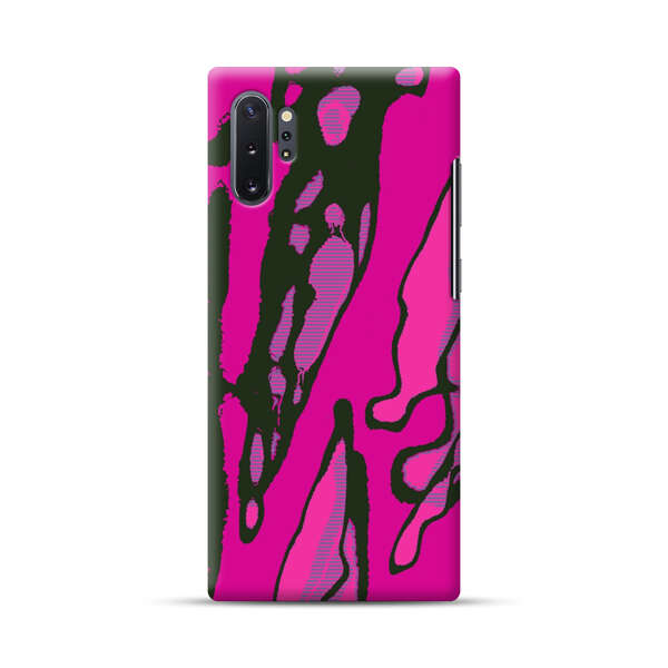 Vibrant Abstract Magenta Black Pattern Samsung Galaxy Note10 Plus Hard Case