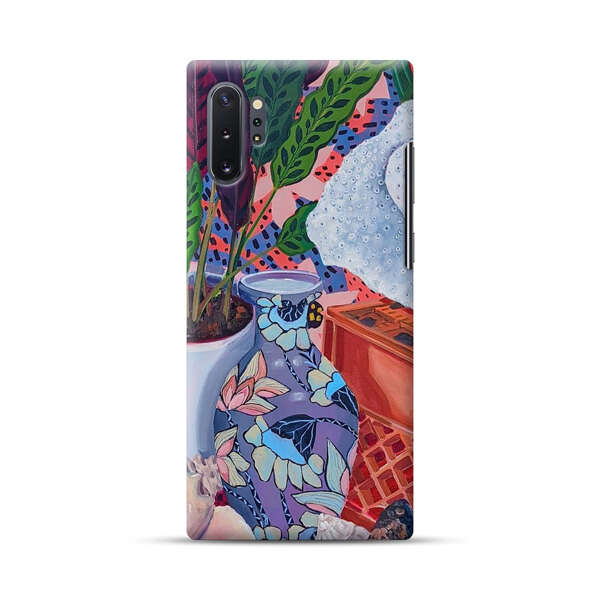 Vibrant Still Life with Plants and Vase Samsung Galaxy Note10 Plus Hard Case