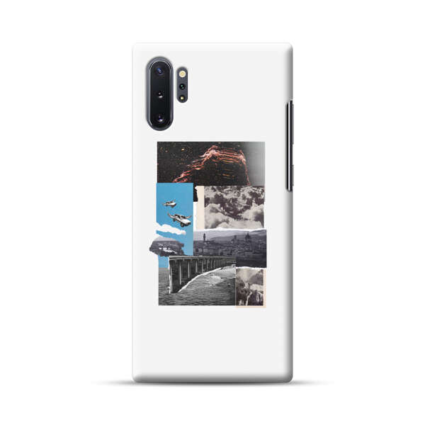 Vintage Collage with Aviation, Bridge, and Cityscape Samsung Galaxy Note10 Plus Hard Case