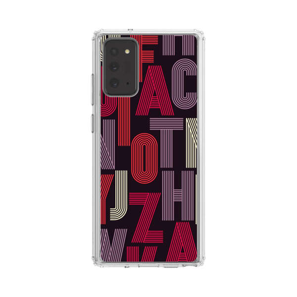 Abstract Letters Pattern Samsung Galaxy Note20 (5G) Case
