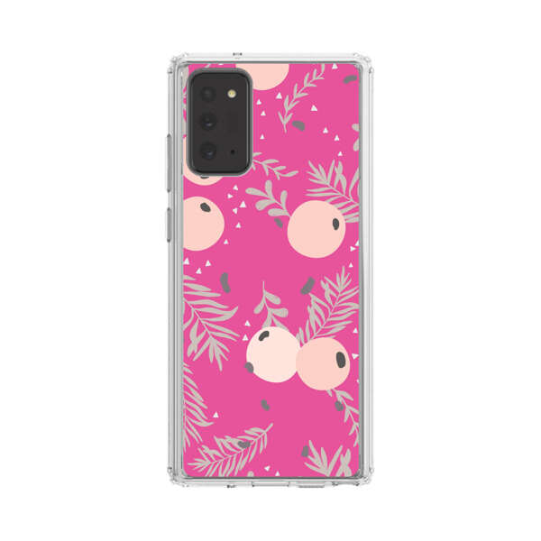 Berries Floral Pattern Pink Background Samsung Galaxy Note20 (5G) Case
