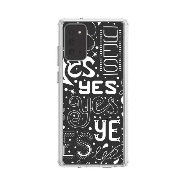 Bold Playful Typography Yes Pattern Samsung Galaxy Note20 (5G) Case