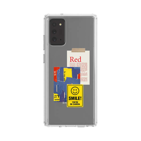 Collage Torn Paper Smiley Face Yellow Sign Samsung Galaxy Note20 (5G) Case