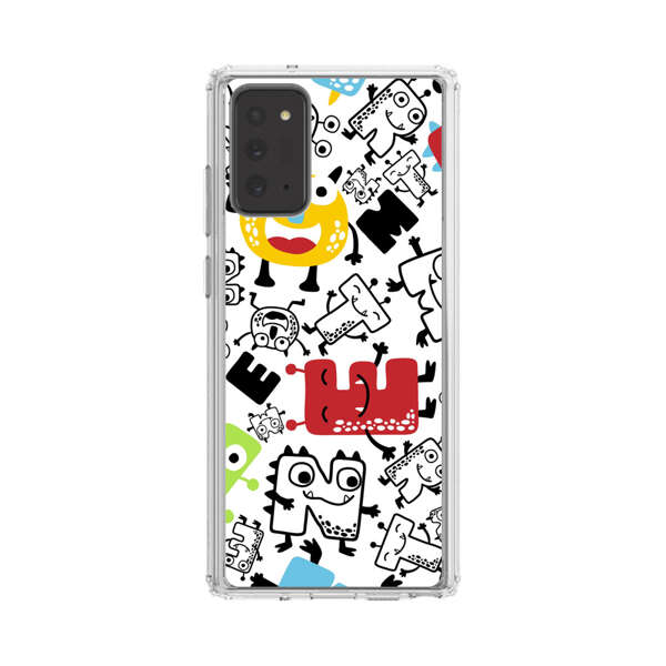 Colorful Cartoon Monsters Letters Pattern Samsung Galaxy Note20 (5G) Case