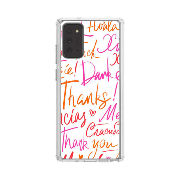 Colorful Thank You Multilingual Pattern Samsung Galaxy Note20 (5G) Case