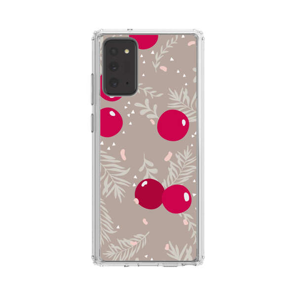 Cranberries and pine branches holiday pattern Samsung Galaxy Note20 (5G) Case