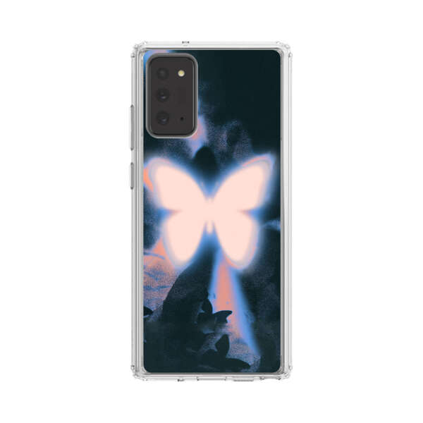 Glowing White Butterfly Samsung Galaxy Note20 (5G) Case