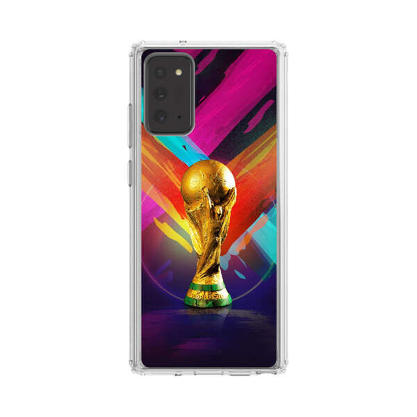 Golden Soccer Trophy with Colorful Abstract Background Samsung Galaxy Note20 (5G) Case