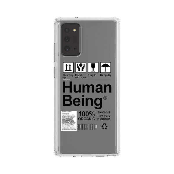 Human Being Fragile Label Design Samsung Galaxy Note20 (5G) Case