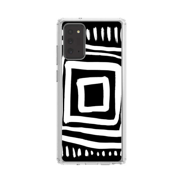 Minimalist Geometric Black and White Design Samsung Galaxy Note20 (5G) Case
